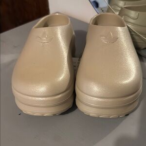Adidas Cream Mules for Effortless Style